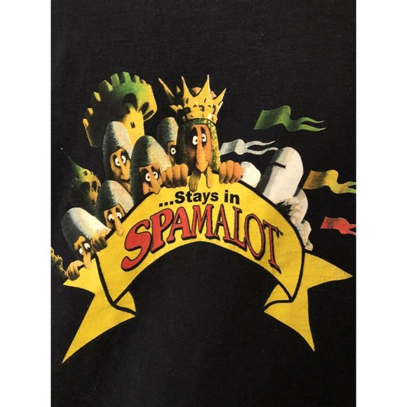 Vintage Official Spamalot Broadway Show Long Sleeve T-Shirt, Double Sided - Picture 3 of 3